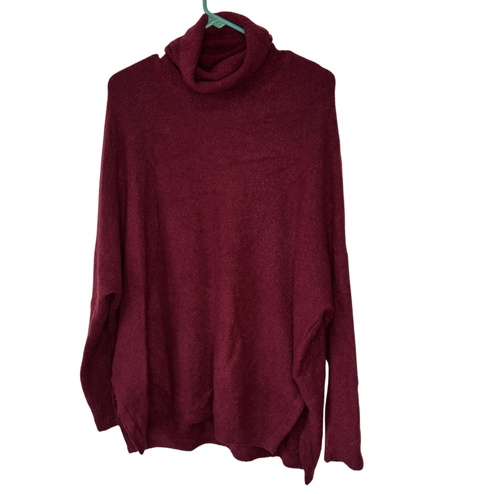 Lou & Grey Rich Burgundy Turtleneck Sweater